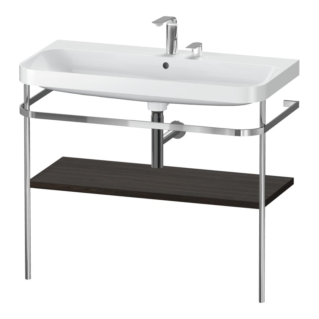 Duravit Happy D.2 – Βάση Νιπτήρα – 975 mm, με νιπτήρα, νιπτήρας κέντρο, έκδοση E – Brushed walnut Matt, Real wood veneer (HP4838E6969)