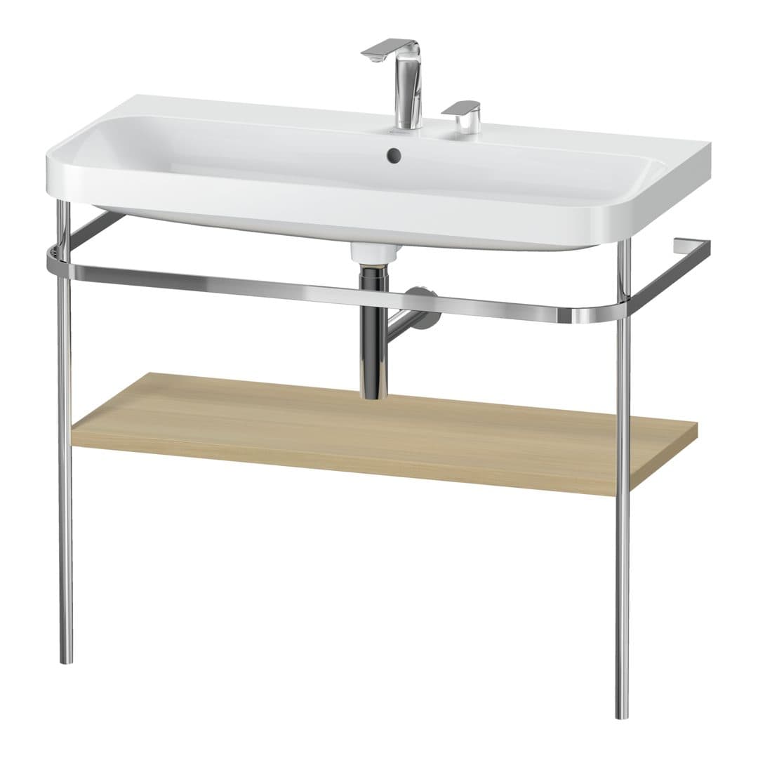 Duravit Happy D.2 – Βάση Νιπτήρα – 975 mm, με νιπτήρα, νιπτήρας κέντρο, έκδοση E – Mediterranean oak Matt, Real wood veneer (HP4838E7171)