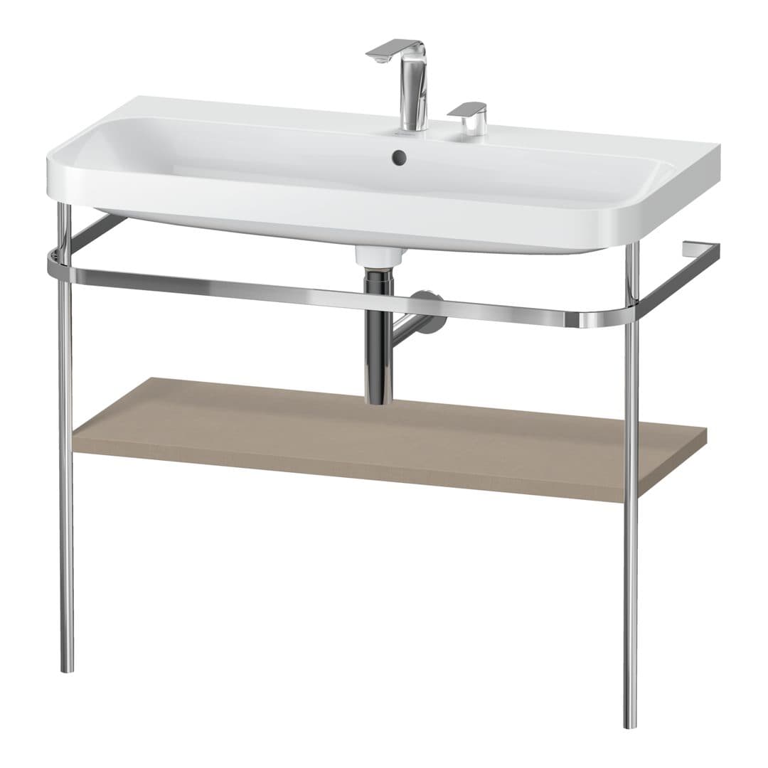 Duravit Happy D.2 – Βάση Νιπτήρα – 975 mm, με νιπτήρα, νιπτήρας κέντρο, έκδοση E – Linen Matt, Decor (HP4838E7575)