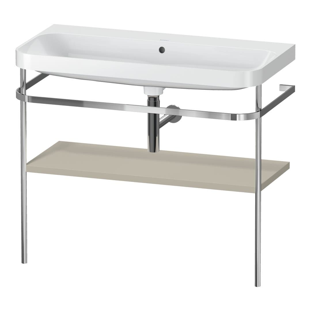 Duravit Happy D.2 – Βάση Νιπτήρα – 975 mm, με νιπτήρα, νιπτήρας κέντρο, έκδοση N – Taupe Satin Matt, Lacquer (HP4838N6060)