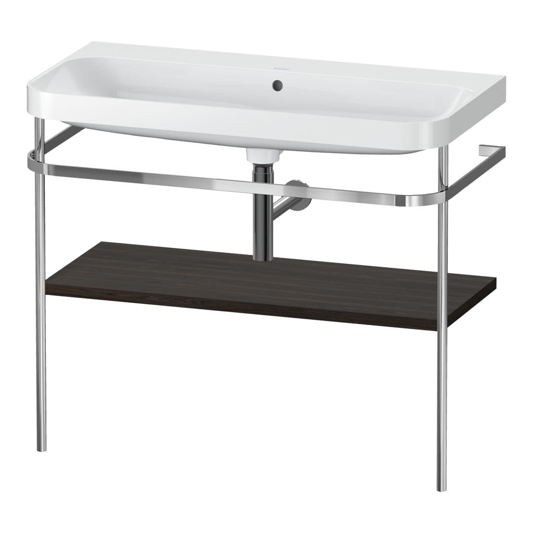 Duravit Happy D.2 – Βάση Νιπτήρα – 975 mm, με νιπτήρα, νιπτήρας κέντρο, έκδοση N – Brushed walnut Matt, Real wood veneer (HP4838N6969)