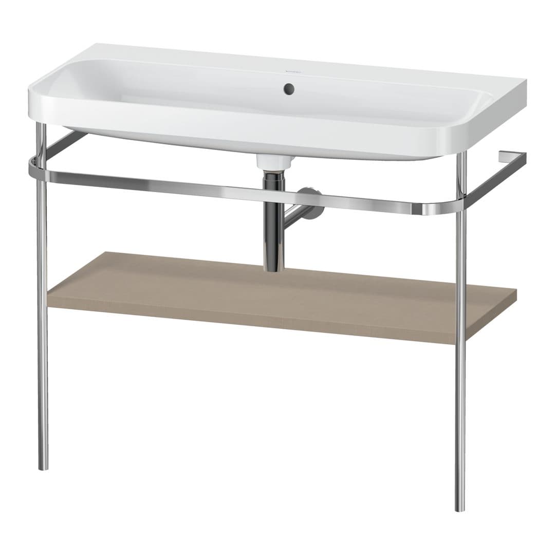 Duravit Happy D.2 – Βάση Νιπτήρα – 975 mm, με νιπτήρα, νιπτήρας κέντρο, έκδοση N – Linen Matt, Decor (HP4838N7575)