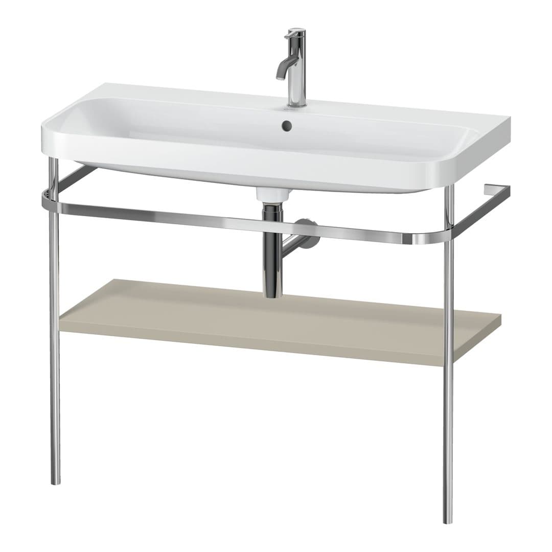 Duravit Happy D.2 – Βάση Νιπτήρα – 975 mm, με νιπτήρα, νιπτήρας κέντρο, έκδοση O – Taupe Satin Matt, Lacquer (HP4838O6060)
