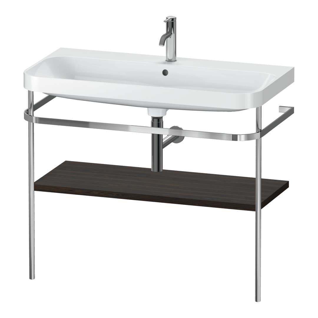 Duravit Happy D.2 – Βάση Νιπτήρα – 975 mm, με νιπτήρα, νιπτήρας κέντρο, έκδοση O – Brushed walnut Matt, Real wood veneer (HP4838O6969)