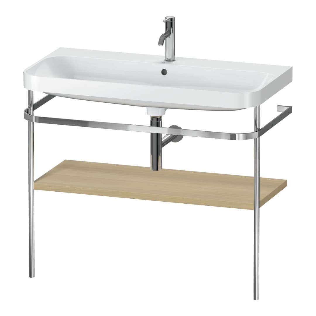 Duravit Happy D.2 – Βάση Νιπτήρα – 975 mm, με νιπτήρα, νιπτήρας κέντρο, έκδοση O – Mediterranean oak Matt, Real wood veneer (HP4838O7171)