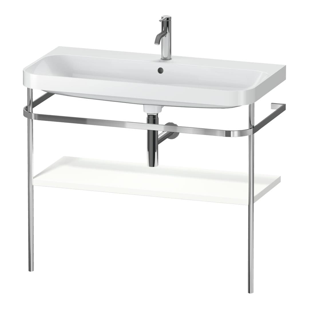 Duravit Happy D.2 – Βάση Νιπτήρα – 975 mm, με νιπτήρα, νιπτήρας κέντρο, έκδοση O – White Super Matt, Decor (HP4838O8484)