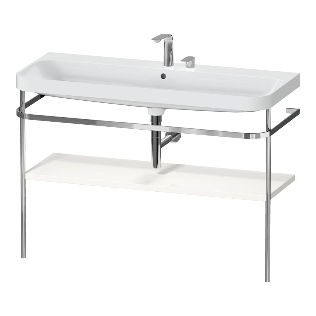 Duravit Happy D.2 – Βάση Νιπτήρα – 1175 mm, με νιπτήρα, νιπτήρας κέντρο, έκδοση E – White High Gloss, Decor (HP4839E22220000)