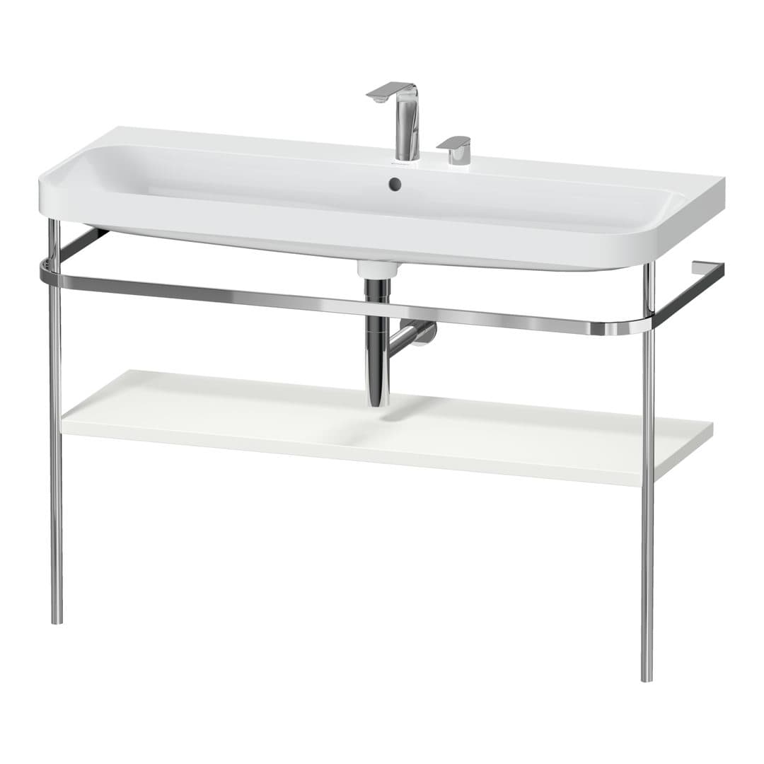 Duravit Happy D.2 – Βάση Νιπτήρα – 1175 mm, με νιπτήρα, νιπτήρας κέντρο, έκδοση E – Nordic white Satin Matt, Lacquer (HP4839E39390000)