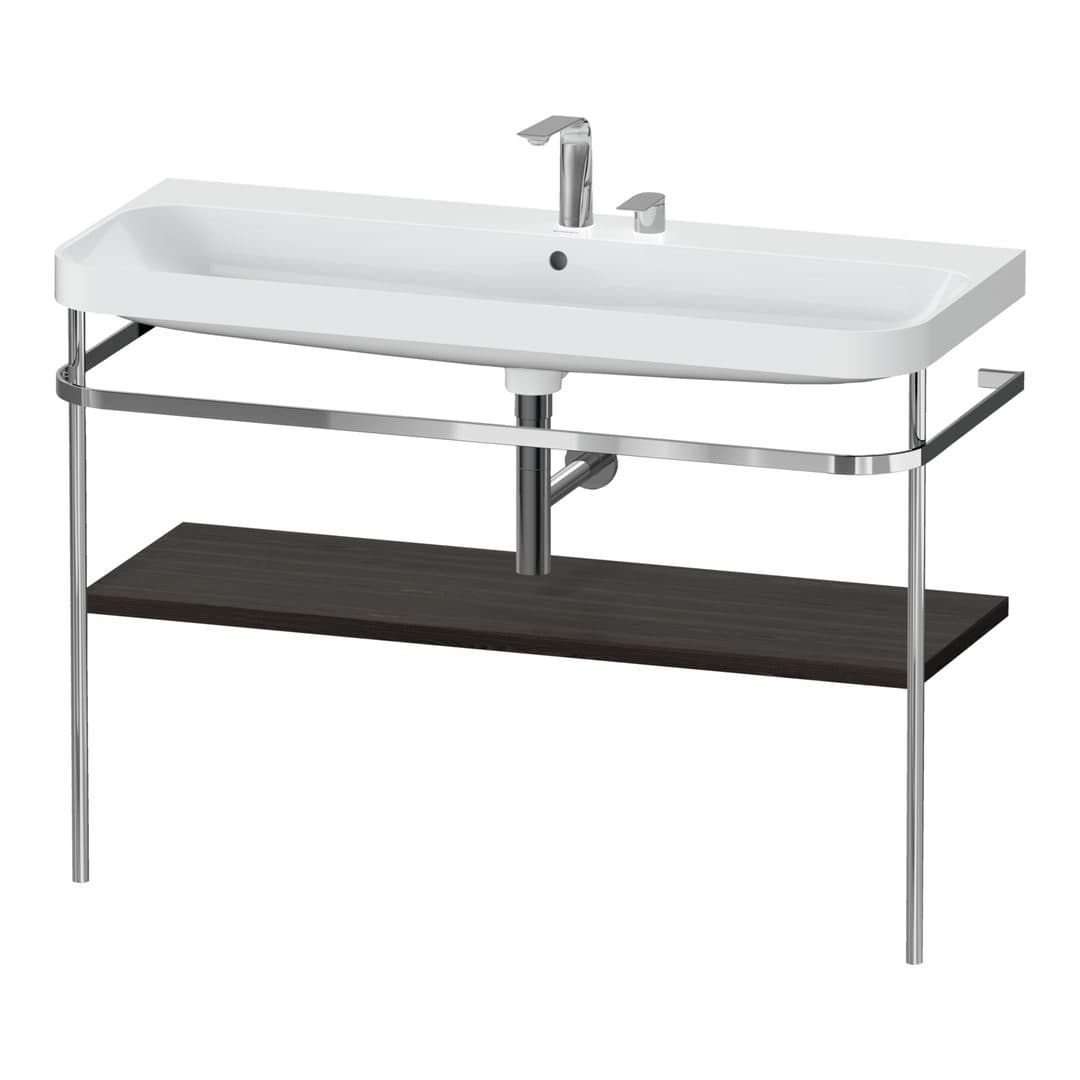Duravit Happy D.2 – Βάση Νιπτήρα – 1175 mm, με νιπτήρα, νιπτήρας κέντρο, έκδοση E – Brushed walnut Matt, Real wood veneer (HP4839E69690000)