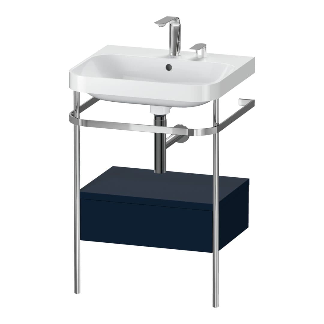 Duravit Happy D.2 – Βάση Νιπτήρα – 575 mm, με νιπτήρα, με συρτάρι, 1 συρτάρι, νιπτήρας κέντρο, έκδοση E, μοντέλο HP4840 – Night blue Satin Matt, Lacquer (HP4840E9898)