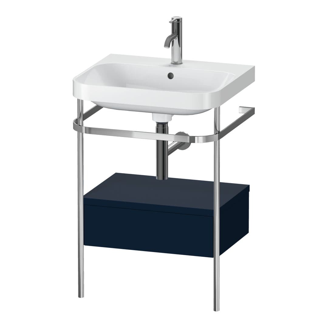 Duravit Happy D.2 – Βάση Νιπτήρα – 575 mm, με νιπτήρα, με συρτάρι, 1 συρτάρι, νιπτήρας κέντρο, έκδοση O, μοντέλο HP4840 – Night blue Satin Matt, Lacquer (HP4840O9898)