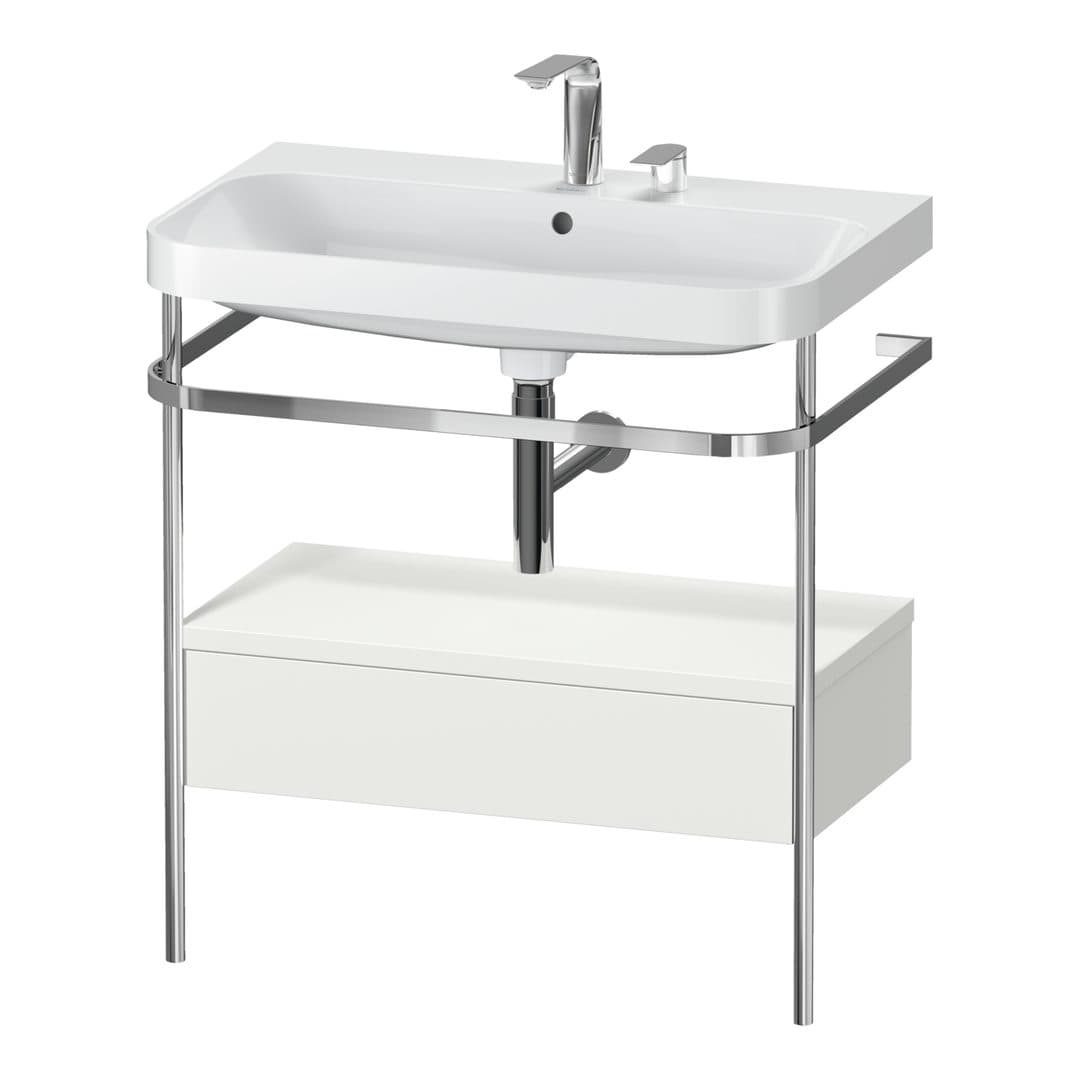 Duravit Happy D.2 – Βάση Νιπτήρα – 775 mm, με νιπτήρα, με συρτάρι, 1 συρτάρι, νιπτήρας κέντρο, έκδοση E, μοντέλο HP4842 – Nordic white Satin Matt, Lacquer (HP4842E3939)