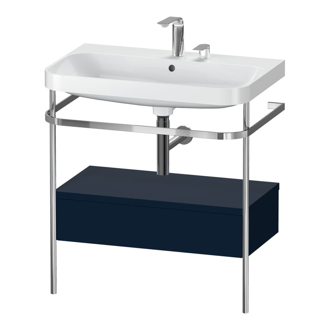 Duravit Happy D.2 – Βάση Νιπτήρα – 775 mm, με νιπτήρα, με συρτάρι, 1 συρτάρι, νιπτήρας κέντρο, έκδοση E, μοντέλο HP4842 – Night blue Satin Matt, Lacquer (HP4842E9898)