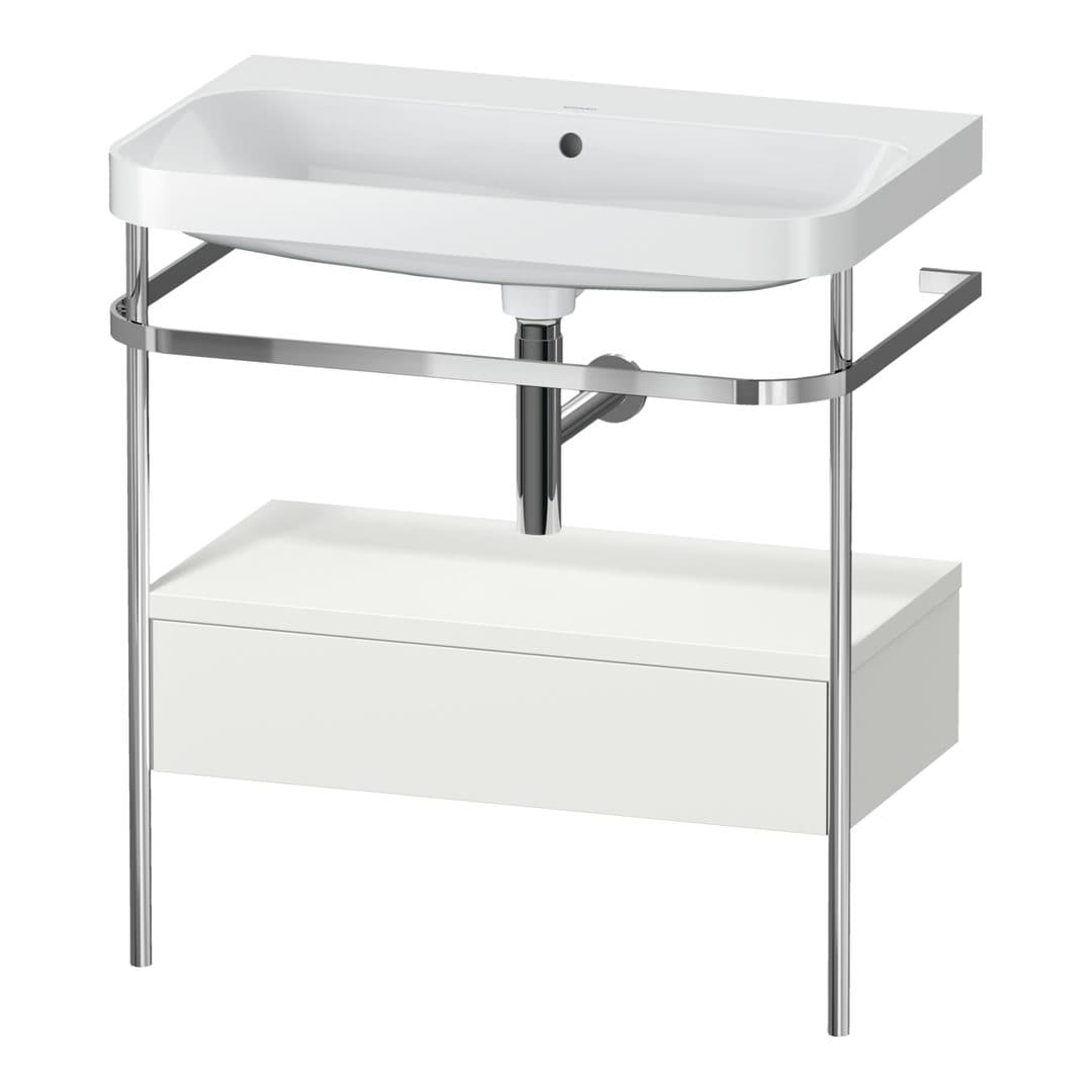 Duravit Happy D.2 – Βάση Νιπτήρα – 775 mm, με νιπτήρα, με συρτάρι, 1 συρτάρι, νιπτήρας κέντρο, έκδοση N, μοντέλο HP4842 – Nordic white Satin Matt, Lacquer (HP4842N3939)