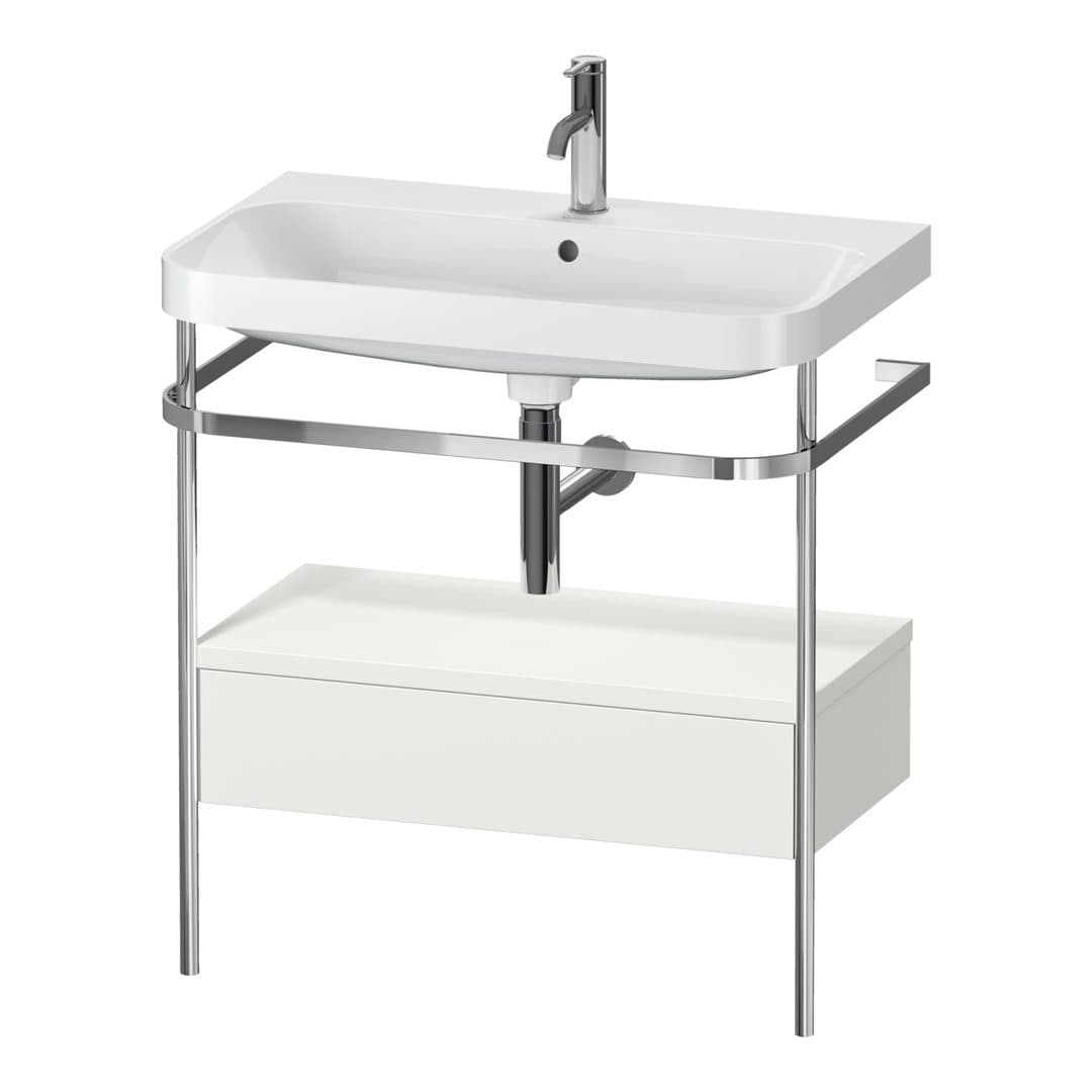 Duravit Happy D.2 – Βάση Νιπτήρα – 775 mm, με νιπτήρα, με συρτάρι, 1 συρτάρι, νιπτήρας κέντρο, έκδοση O, μοντέλο HP4842 – Nordic white Satin Matt, Lacquer (HP4842O3939)