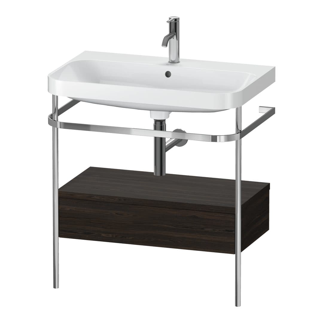 Duravit Happy D.2 – Βάση Νιπτήρα – 775 mm, με νιπτήρα, με συρτάρι, 1 συρτάρι, νιπτήρας κέντρο, έκδοση O, μοντέλο HP4842 – Brushed walnut Matt, Real wood veneer (HP4842O6969)