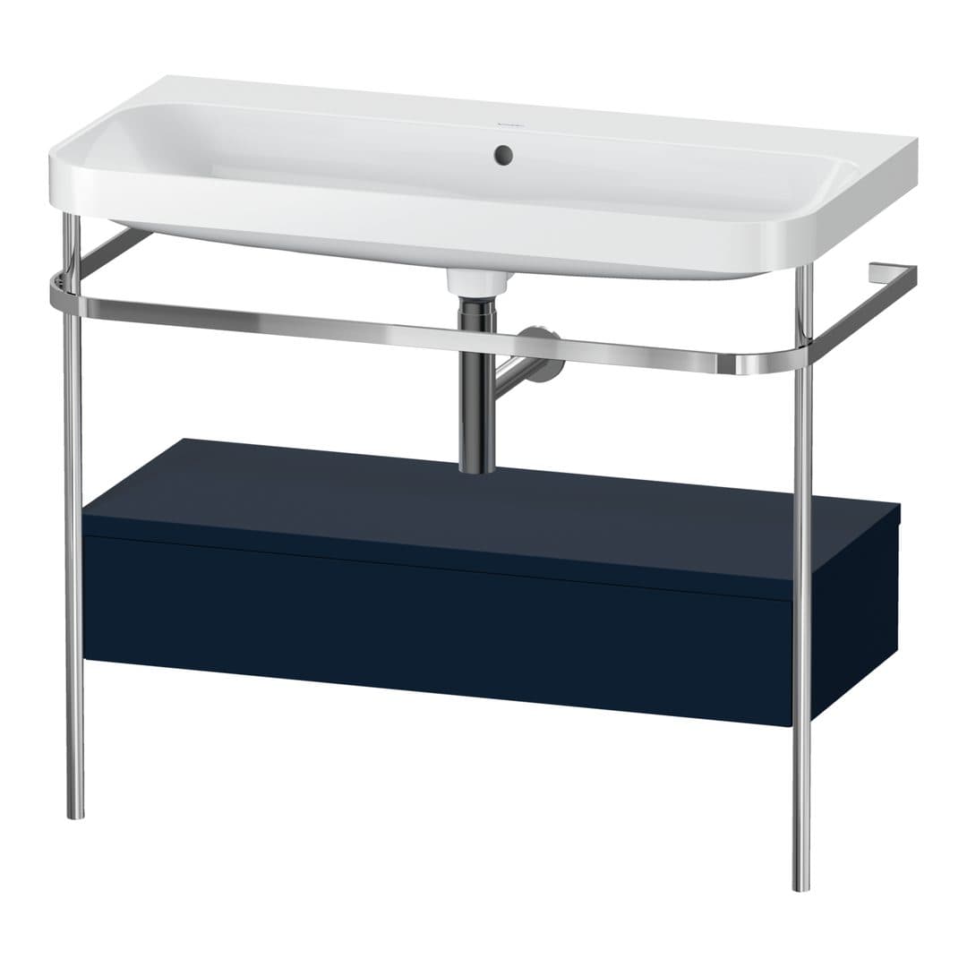Duravit Happy D.2 – Βάση Νιπτήρα – 975 mm, με νιπτήρα, με συρτάρι, 1 συρτάρι, νιπτήρας κέντρο, έκδοση N, μοντέλο HP4843 – Night blue Satin Matt, Lacquer (HP4843N9898)