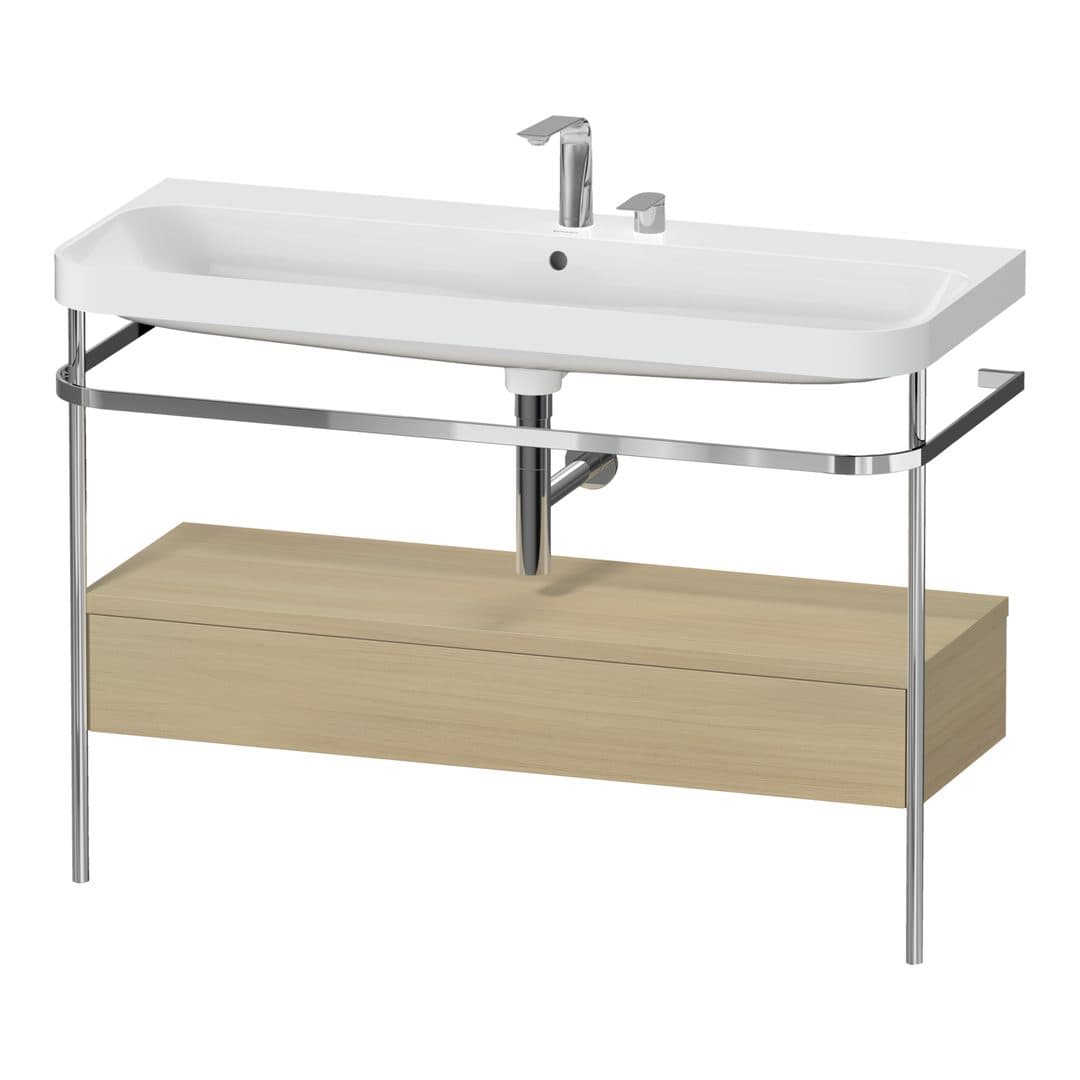 Duravit Happy D.2 – Βάση Νιπτήρα – 1175 mm, με νιπτήρα, με συρτάρι, 1 συρτάρι, νιπτήρας κέντρο, έκδοση E, μοντέλο HP4844 – Mediterranean oak Matt, Real wood veneer (HP4844E71710000)