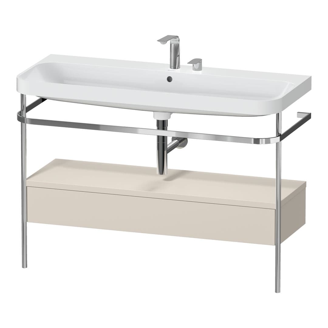 Duravit Happy D.2 – Βάση Νιπτήρα – 1175 mm, με νιπτήρα, με συρτάρι, 1 συρτάρι, έκδοση E, μοντέλο HP4844 – Taupe Super Matt, Decor (HP4844E83830000)