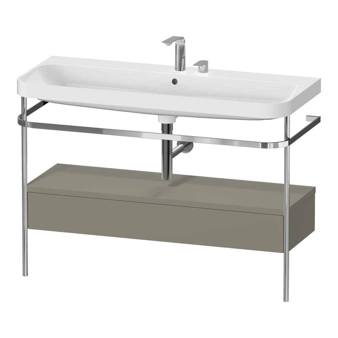 Duravit Happy D.2 – Βάση Νιπτήρα – 1175 mm, με νιπτήρα, με συρτάρι, 1 συρτάρι, νιπτήρας κέντρο, έκδοση E, μοντέλο HP4844 – Stone grey Satin Matt, Lacquer (HP4844E92920000)