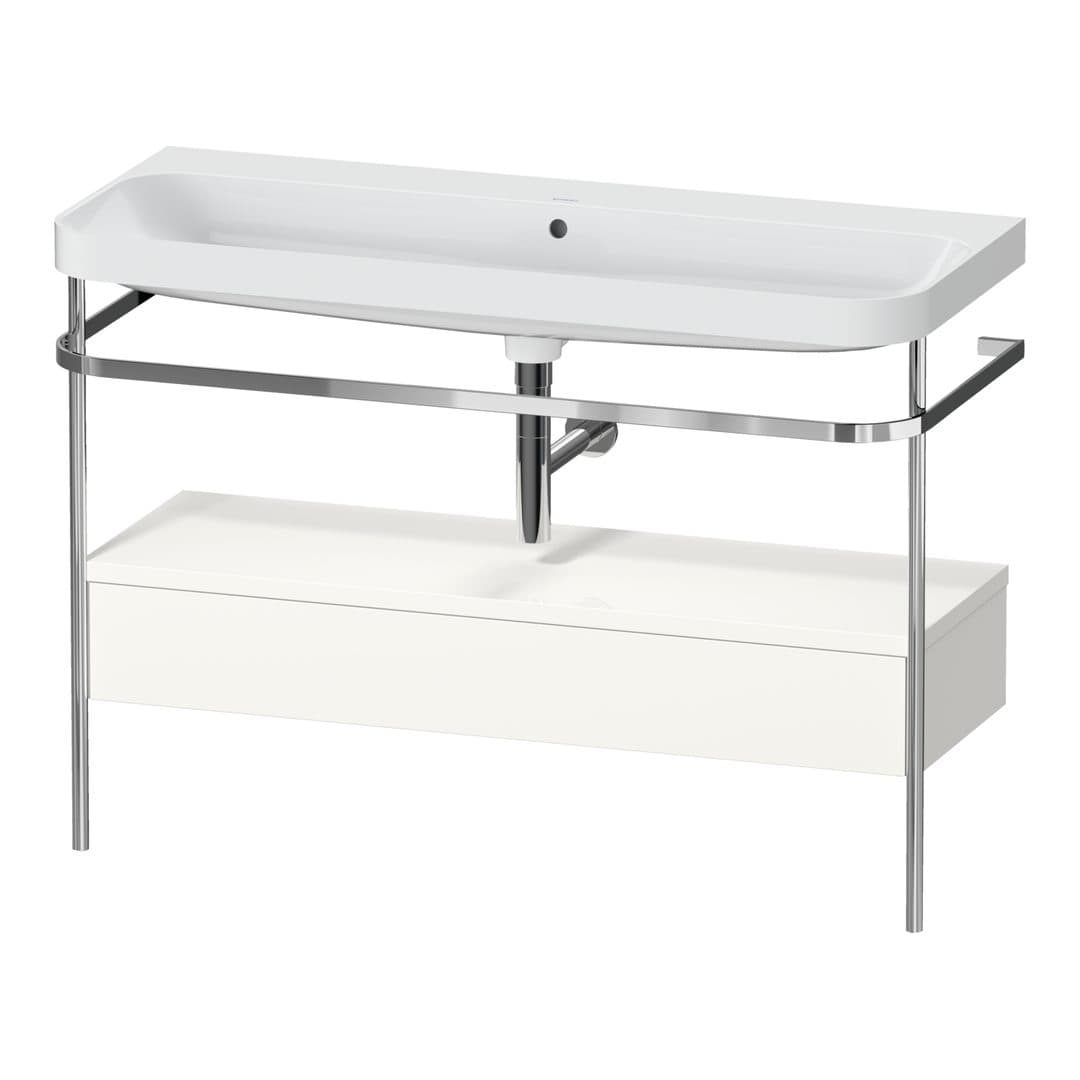 Duravit Happy D.2 – Βάση Νιπτήρα – 1175 mm, με νιπτήρα, με συρτάρι, 1 συρτάρι, νιπτήρας κέντρο, έκδοση N, μοντέλο HP4844 – White High Gloss, Decor (HP4844N22220000)