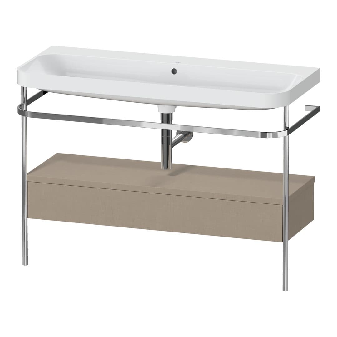 Duravit Happy D.2 – Βάση Νιπτήρα – 1175 mm, με νιπτήρα, με συρτάρι, 1 συρτάρι, νιπτήρας κέντρο, έκδοση N, μοντέλο HP4844 – Linen Matt, Decor (HP4844N75750000)