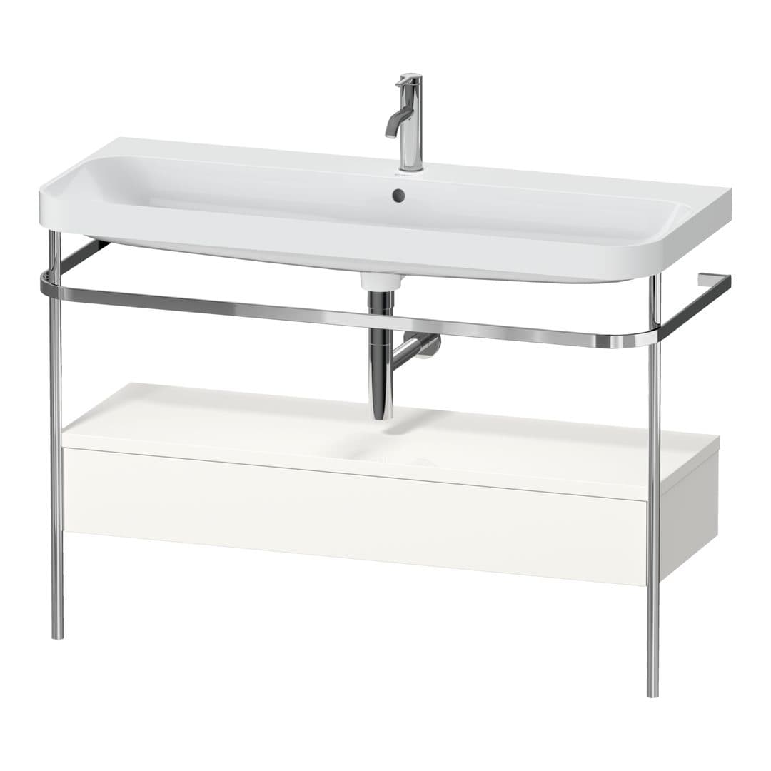 Duravit Happy D.2 – Βάση Νιπτήρα – 1175 mm, με νιπτήρα, με συρτάρι, 1 συρτάρι, νιπτήρας κέντρο, έκδοση O, μοντέλο HP4844 – White High Gloss, Decor (HP4844O22220000)