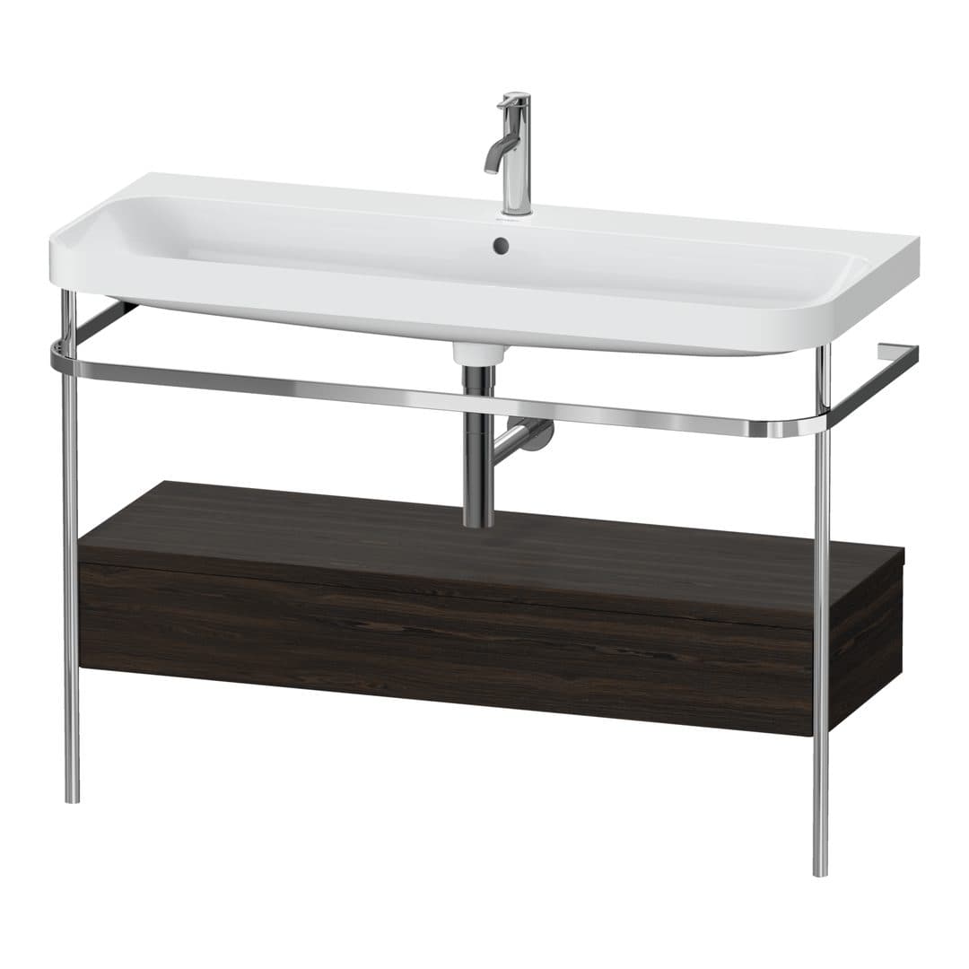 Duravit Happy D.2 – Βάση Νιπτήρα – 1175 mm, με νιπτήρα, με συρτάρι, 1 συρτάρι, νιπτήρας κέντρο, έκδοση O, μοντέλο HP4844 – Brushed walnut Matt, Real wood veneer (HP4844O69690000)