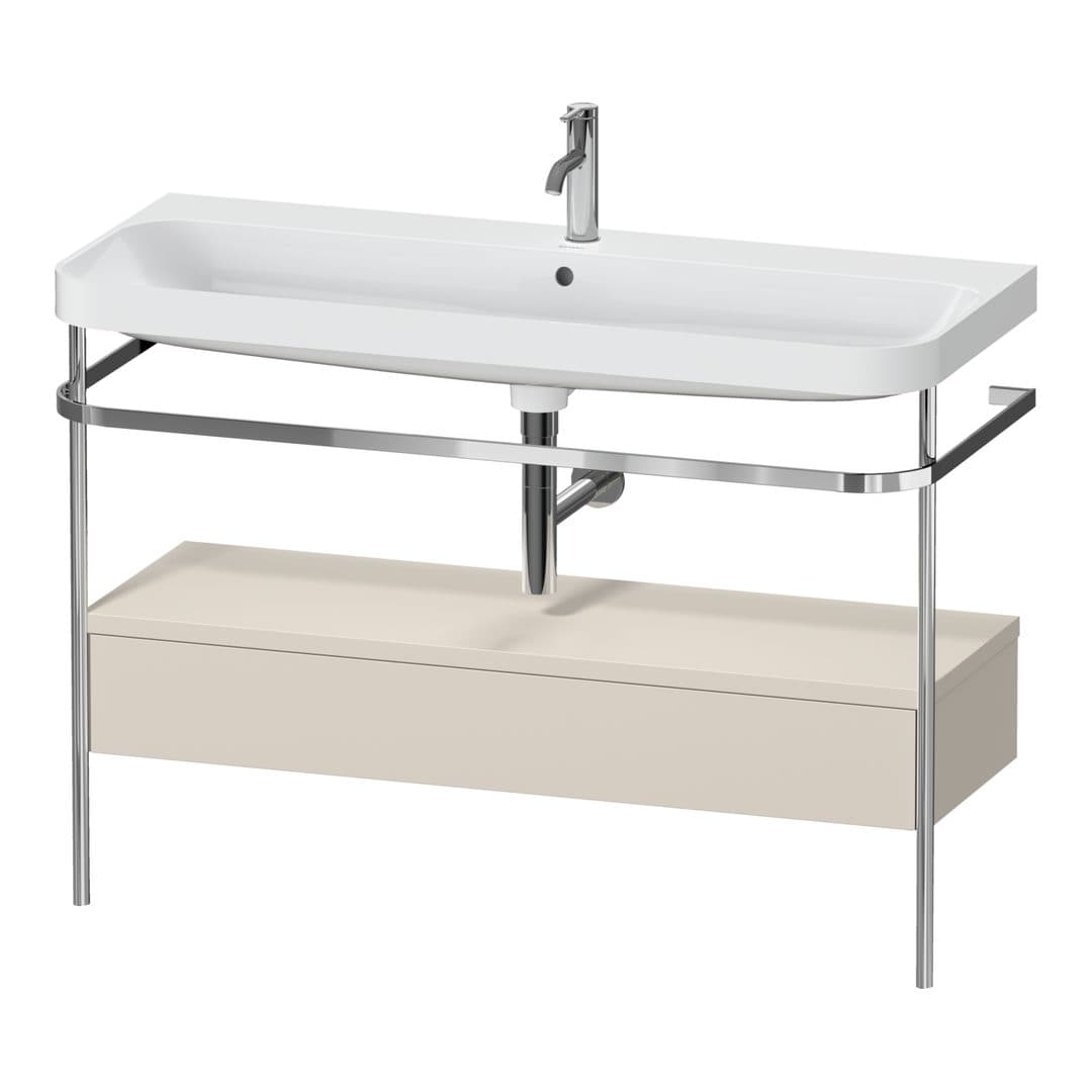 Duravit Happy D.2 – Βάση Νιπτήρα – 1175 mm, με νιπτήρα, με συρτάρι, 1 συρτάρι, έκδοση O, μοντέλο HP4844 – Taupe Super Matt, Decor (HP4844O83830000)