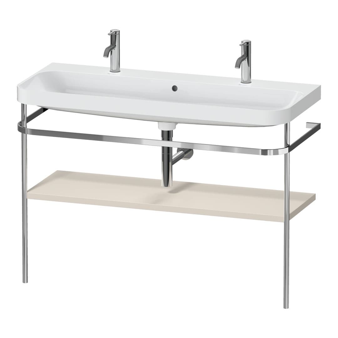 Duravit Happy D.2 – Βάση Νιπτήρα – 1175 mm, με νιπτήρα, έκδοση O, μοντέλο HP4849 – Taupe Super Matt, Decor (HP4849O83830000)