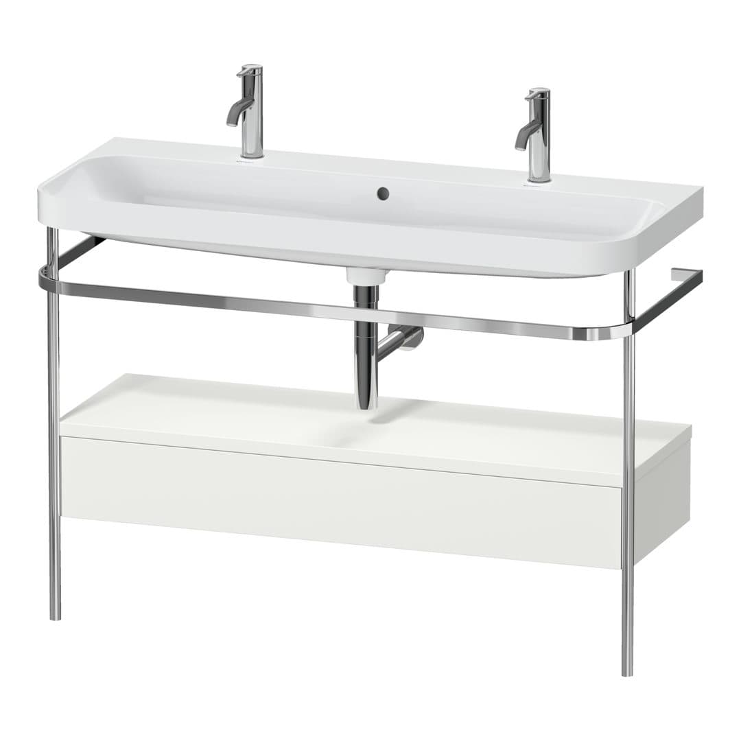Duravit Happy D.2 – Βάση Νιπτήρα – 1175 mm, με νιπτήρα, με συρτάρι, 1 συρτάρι, νιπτήρας κέντρο, έκδοση O, μοντέλο HP4854 – Nordic white Satin Matt, Lacquer (HP4854O39390000)