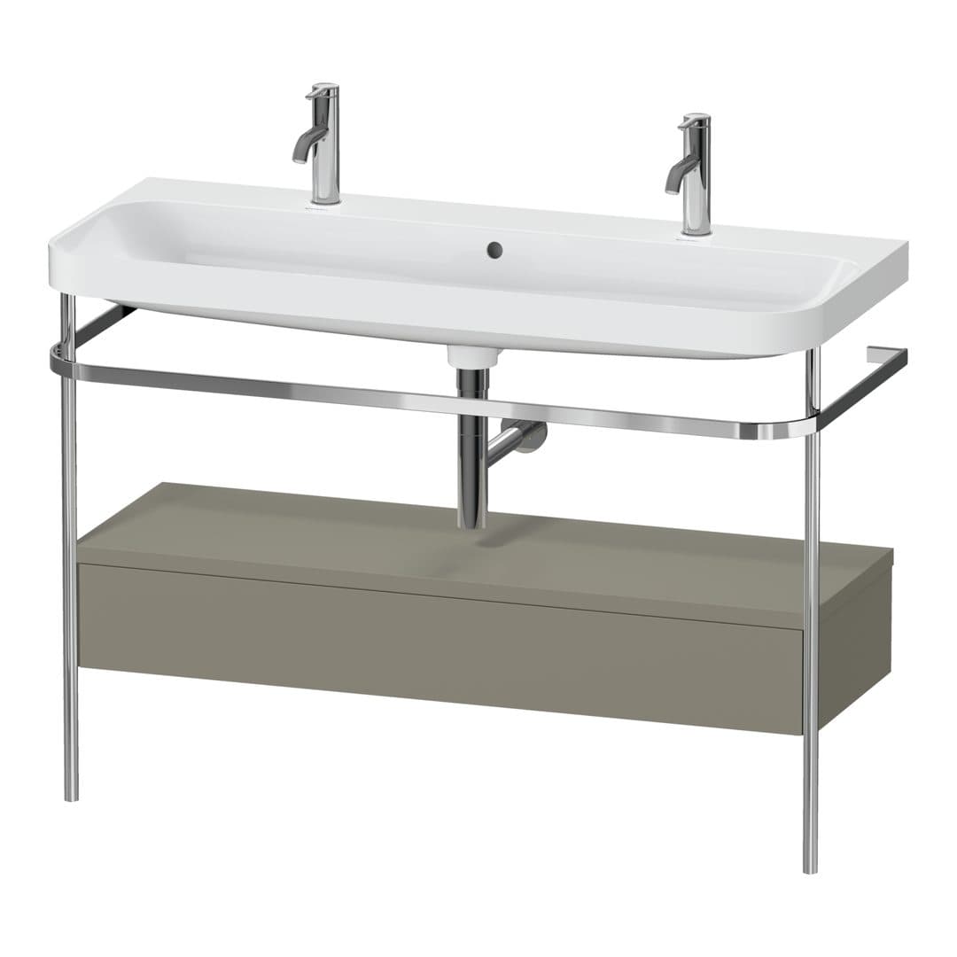 Duravit Happy D.2 – Βάση Νιπτήρα – 1175 mm, με νιπτήρα, με συρτάρι, 1 συρτάρι, νιπτήρας κέντρο, έκδοση O, μοντέλο HP4854 – Stone grey Satin Matt, Lacquer (HP4854O92920000)