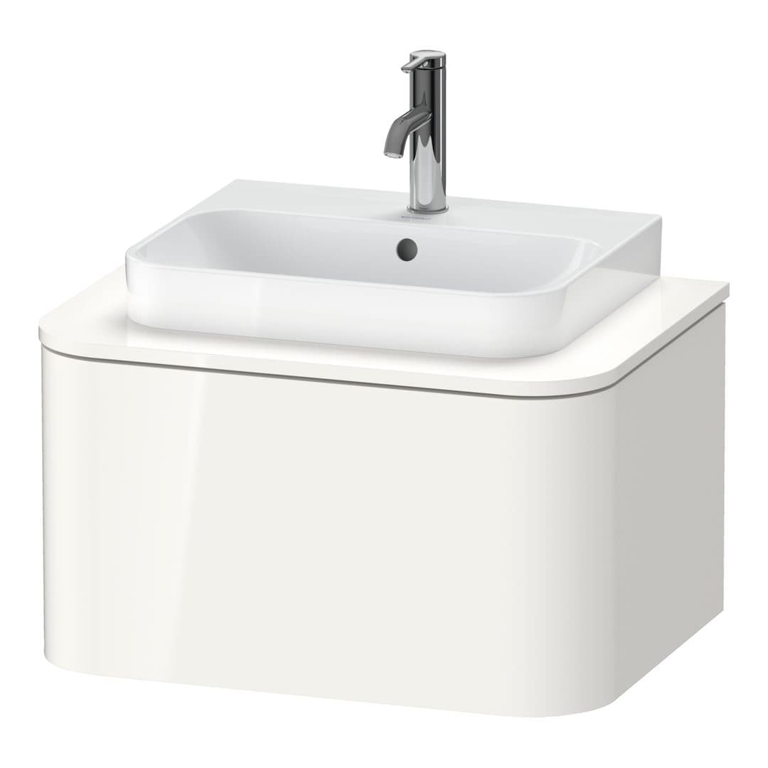 Duravit Happy D.2 – Έπιπλο Νιπτήρα – 650 mm, για κονσόλα, 1 συρτάρι, νιπτήρας κέντρο – White High Gloss, Decor (HP494002222)