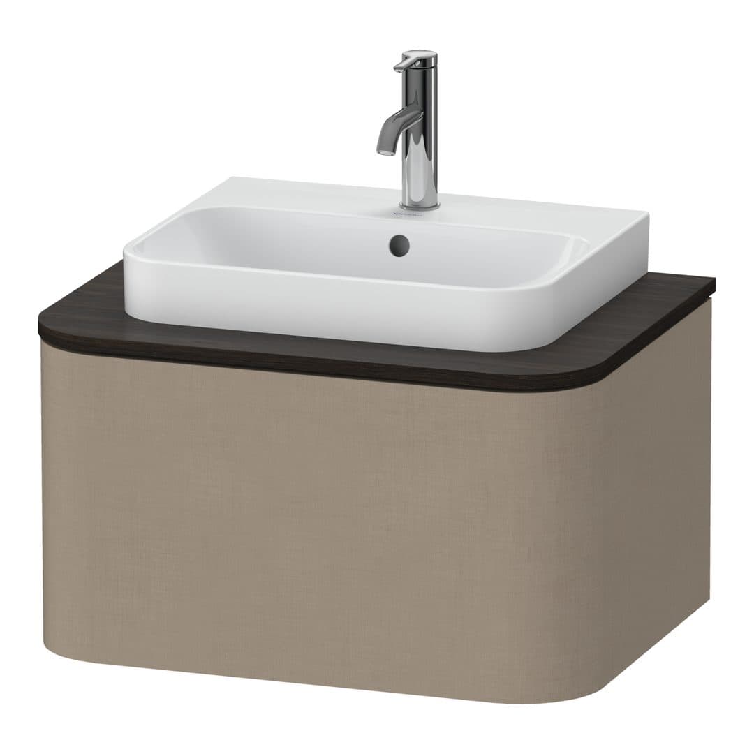 Duravit Happy D.2 – Έπιπλο Νιπτήρα – 650 mm, για κονσόλα, 1 συρτάρι, νιπτήρας κέντρο – Linen Matt, Decor (HP494007575)