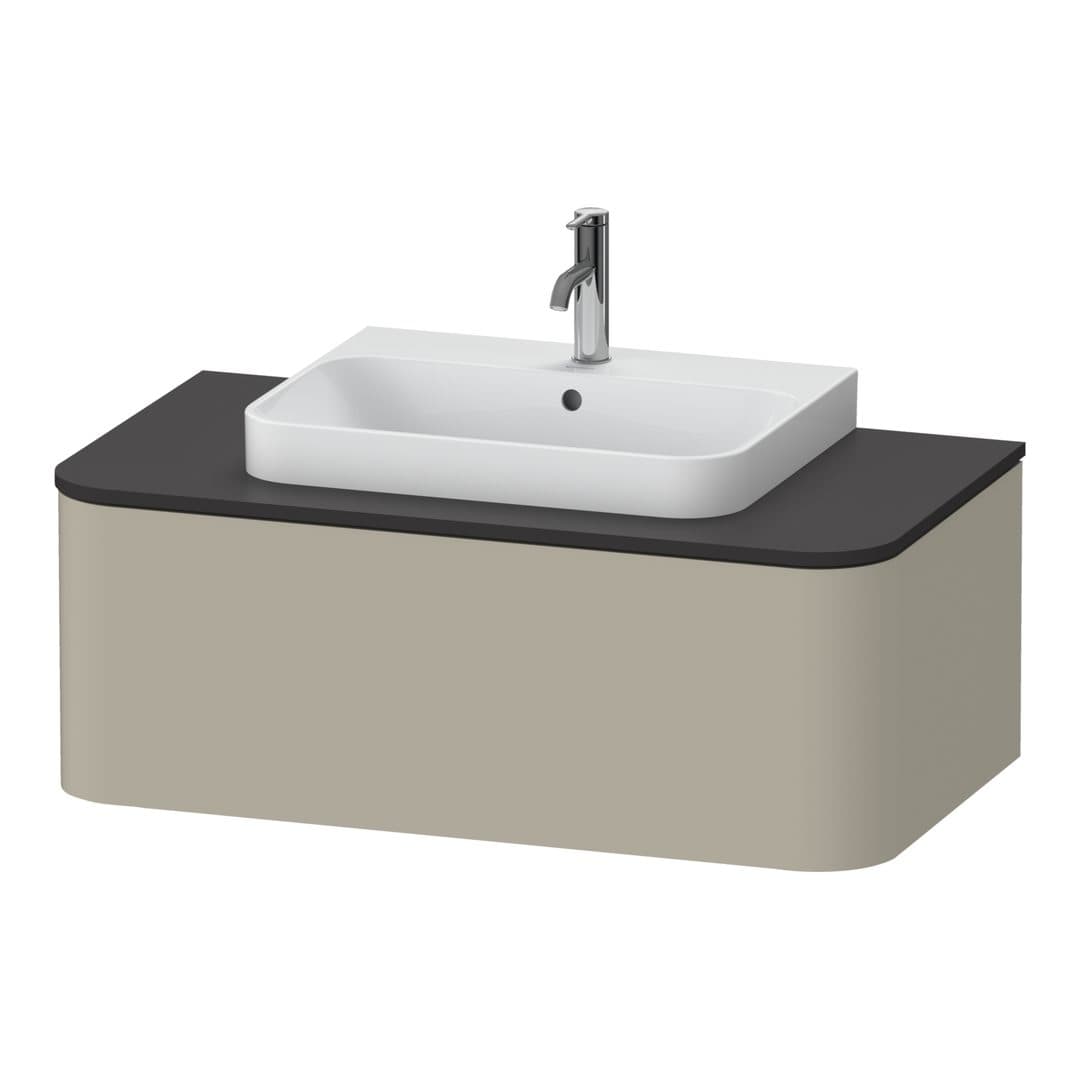 Duravit Happy D.2 – Έπιπλο Νιπτήρα – 1000 mm, για κονσόλα, 1 συρτάρι, νιπτήρας κέντρο – Taupe Satin Matt, Lacquer (HP494106060)
