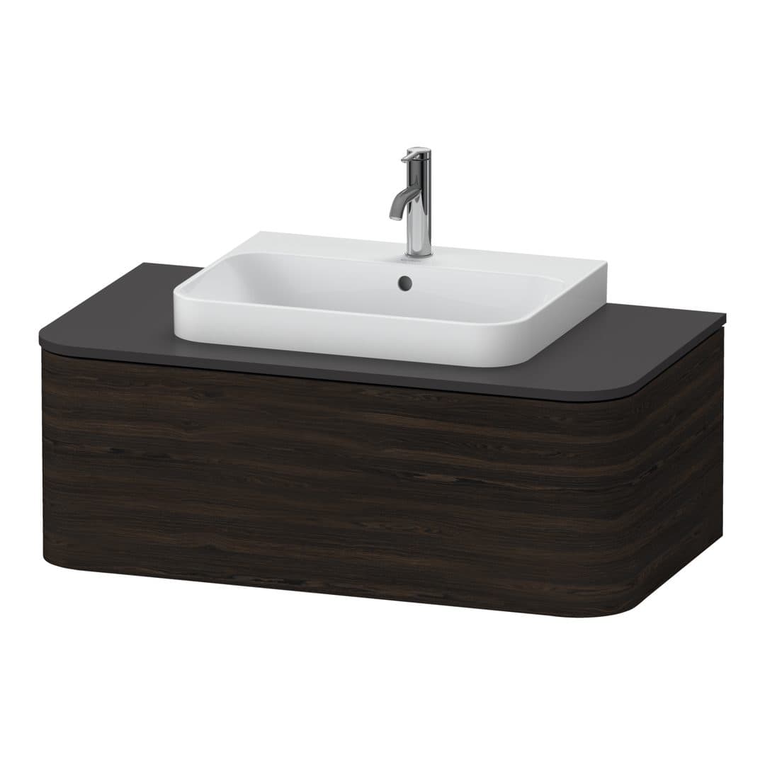 Duravit Happy D.2 – Έπιπλο Νιπτήρα – 1000 mm, για κονσόλα, 1 συρτάρι, νιπτήρας κέντρο – Brushed walnut Matt, Real wood veneer (HP494106969)