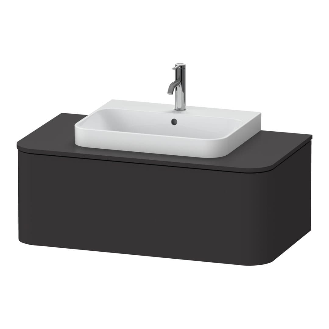 Duravit Happy D.2 – Έπιπλο Νιπτήρα – 1000 mm, για κονσόλα, 1 συρτάρι, νιπτήρας κέντρο – Graphite Super Matt, Decor (HP494108080)