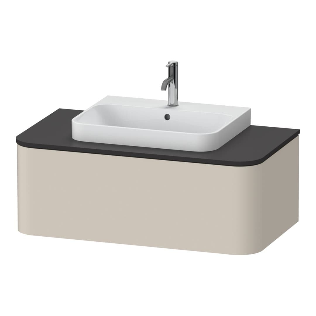 Duravit Happy D.2 – Έπιπλο Νιπτήρα – 1000 mm, για κονσόλα, 1 συρτάρι, νιπτήρας κέντρο – Taupe Super Matt, Decor (HP494108383)