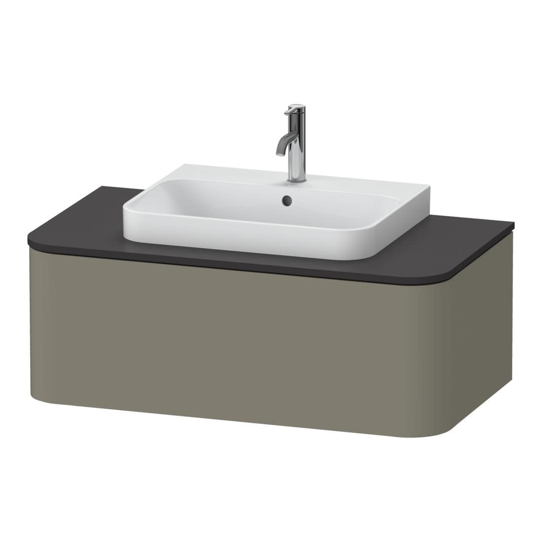 Duravit Happy D.2 – Έπιπλο Νιπτήρα – 1000 mm, για κονσόλα, 1 συρτάρι, νιπτήρας κέντρο – Stone grey Satin Matt, Lacquer (HP494109292)