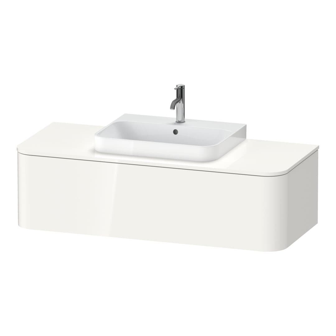 Duravit Happy D.2 – Έπιπλο Νιπτήρα – 1300 mm, για κονσόλα, 1 συρτάρι, νιπτήρας κέντρο – White High Gloss, Decor (HP4942M2222)