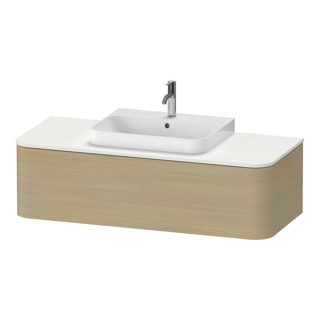Duravit Happy D.2 – Έπιπλο Νιπτήρα – 1300 mm, για κονσόλα, 1 συρτάρι, νιπτήρας κέντρο – Mediterranean oak Matt, Real wood veneer (HP4942M7171)