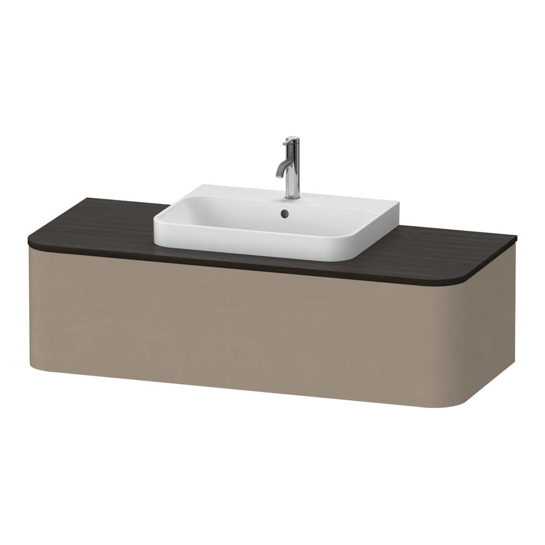 Duravit Happy D.2 – Έπιπλο Νιπτήρα – 1300 mm, για κονσόλα, 1 συρτάρι, νιπτήρας κέντρο – Linen Matt, Decor (HP4942M7575)