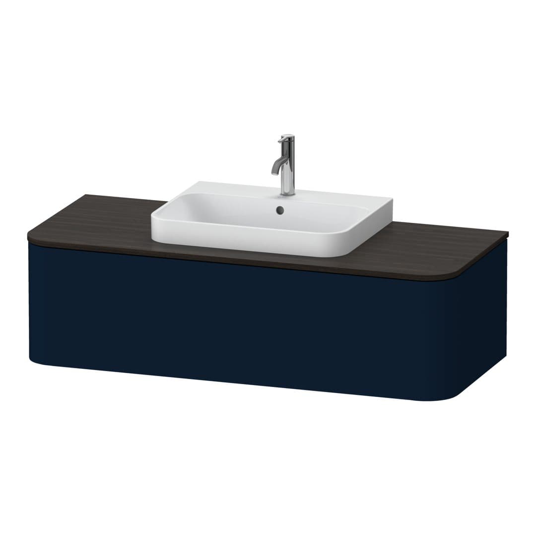 Duravit Happy D.2 – Έπιπλο Νιπτήρα – 1300 mm, για κονσόλα, 1 συρτάρι, νιπτήρας κέντρο – Night blue Satin Matt, Lacquer (HP4942M9898)
