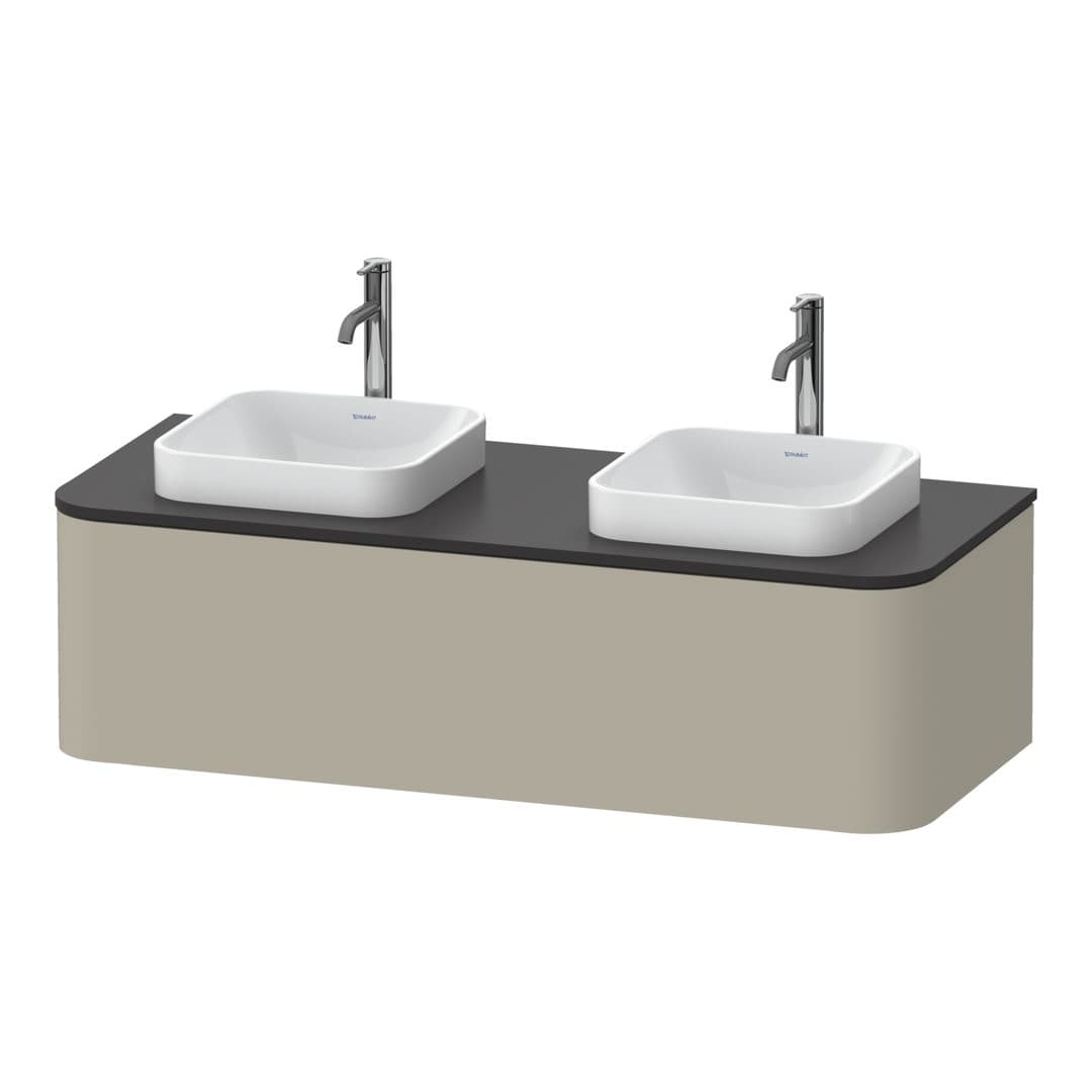 Duravit Happy D.2 – Έπιπλο Νιπτήρα – 1300 mm, για κονσόλα, 1 συρτάρι – Taupe Satin Matt, Lacquer (HP4943B6060)