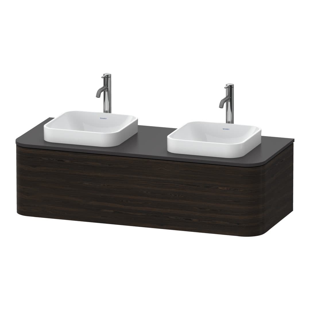 Duravit Happy D.2 – Έπιπλο Νιπτήρα – 1300 mm, για κονσόλα, 1 συρτάρι – Brushed walnut Matt, Real wood veneer (HP4943B6969)