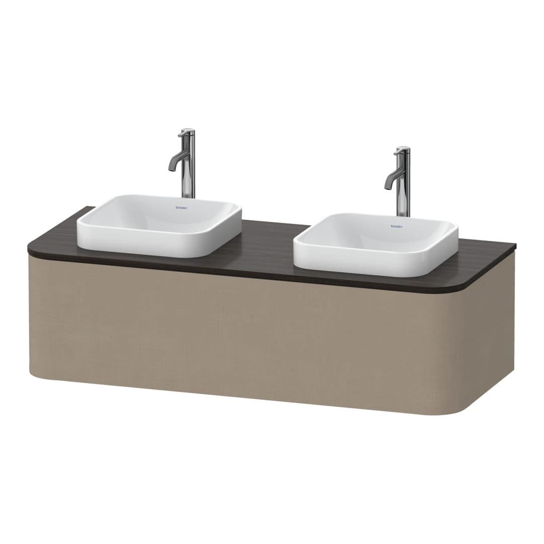 Duravit Happy D.2 – Έπιπλο Νιπτήρα – 1300 mm, για κονσόλα, 1 συρτάρι – Linen Matt, Decor (HP4943B7575)