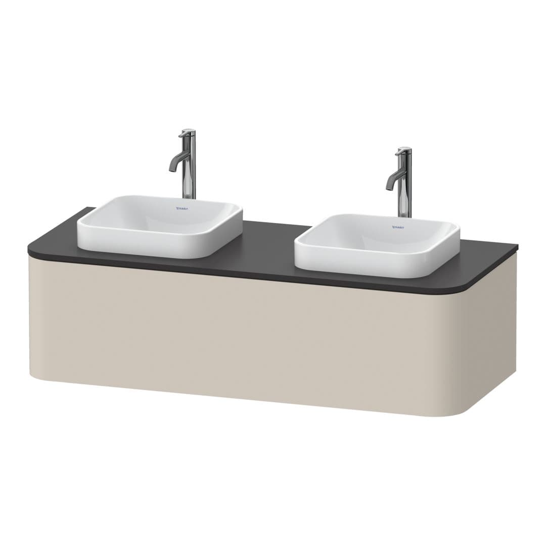 Duravit Happy D.2 – Έπιπλο Νιπτήρα – 1300 mm, για κονσόλα, 1 συρτάρι – Taupe Super Matt, Decor (HP4943B8383)