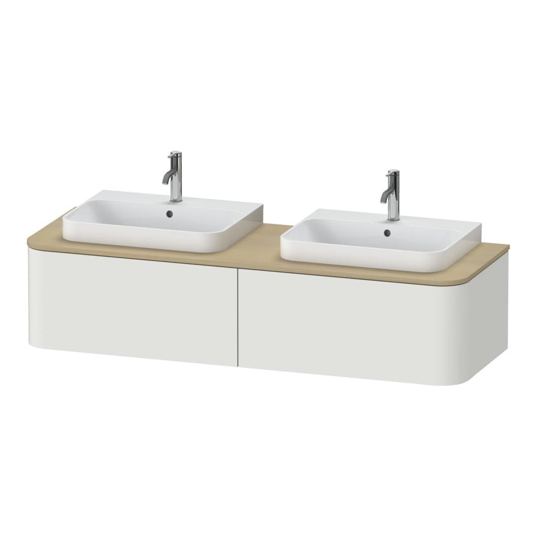 Duravit Happy D.2 – Έπιπλο Νιπτήρα – 1600 mm, για κονσόλα, 2 συρτάρια – Nordic white Satin Matt, Lacquer (HP4946B3939)