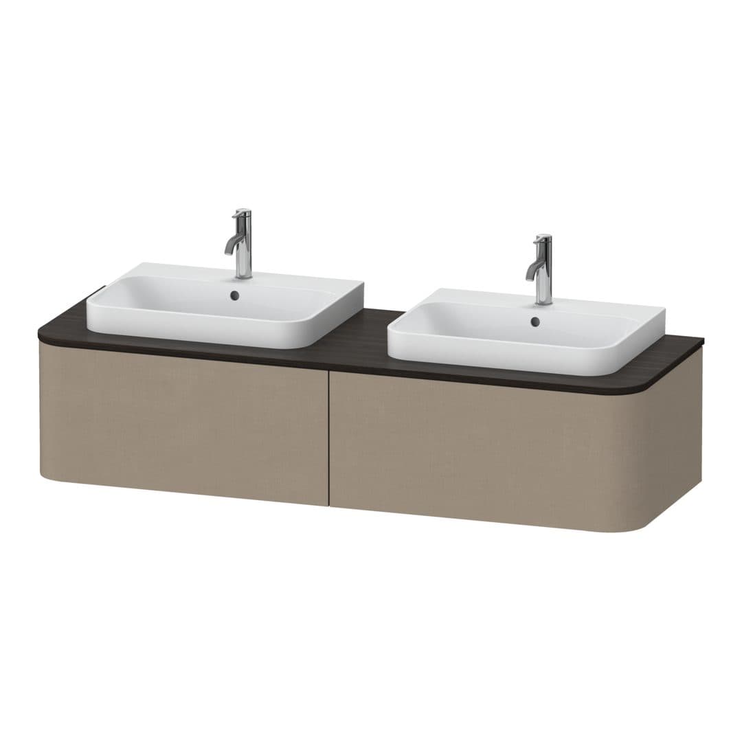 Duravit Happy D.2 – Έπιπλο Νιπτήρα – 1600 mm, για κονσόλα, 2 συρτάρια – Linen Matt, Decor (HP4946B7575)