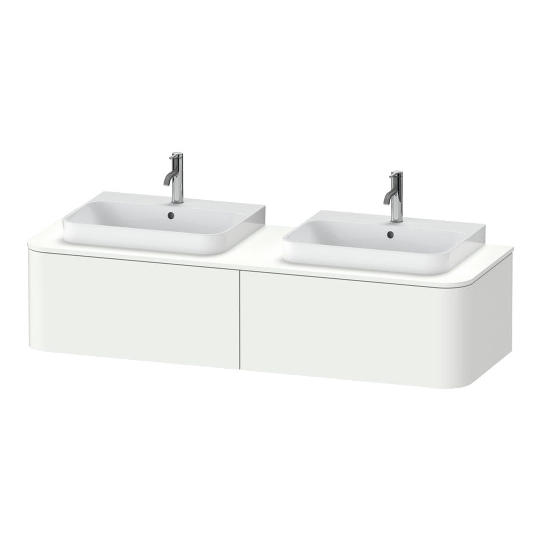 Duravit Happy D.2 – Έπιπλο Νιπτήρα – 1600 mm, για κονσόλα, 2 συρτάρια – White Super Matt, Decor (HP4946B8484)
